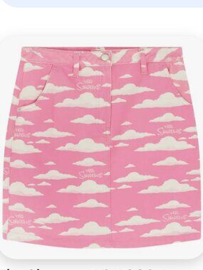 ASOS x Simpsons Pink Cloud Skirt Size 6